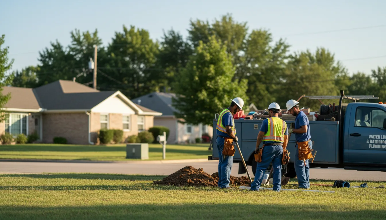 Residential water line and bathroom plumbing service in Mount Eden, KY
